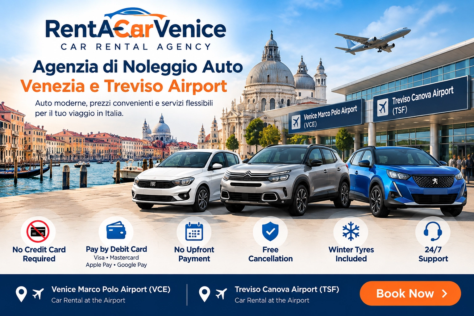 Agenzia di Noleggio Auto Venezia e Treviso Airport | RentACarVenice